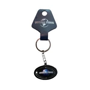 Universal Studios Exclusive Silver Spinning Metal Keychain World New